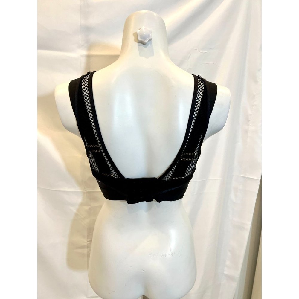 SOLD Rare Honey Birdette Fishnet Bra Gold Accent - 32A - Picture 6 of 9